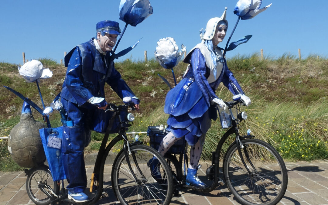 The Blue Art Flower Family 